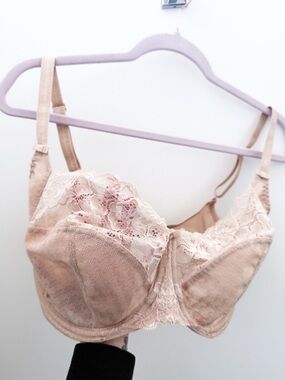 Panache 34G Full Cup Underwire Bra Nude Lace